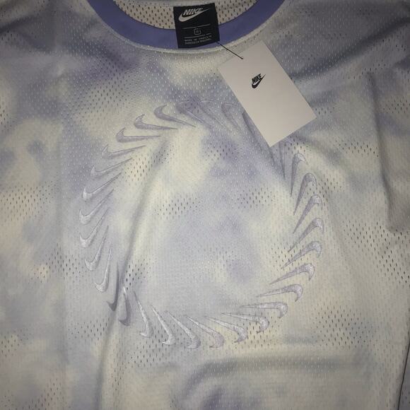 Nike Icon Clash Mesh AOP T-Shirt drawstring waist women's size 1x NEW - Picture 3 of 6